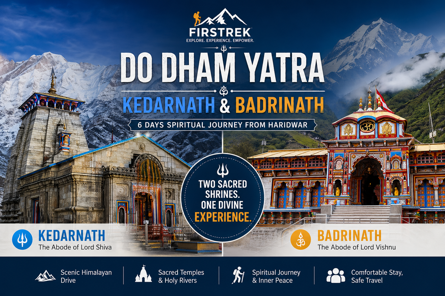 Do Dham Yatra Package 2026 – Kedarnath & Badrinath from Haridwar (6 Days)